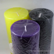 Wholesale 3X6 Colorful Pillar Candle for Wedding Decoration